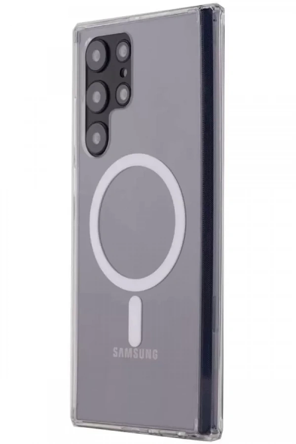 Samsung Galaxy S22 Ultra Kılıf Magneticsafe Şeffaf Silikon - Şeffaf