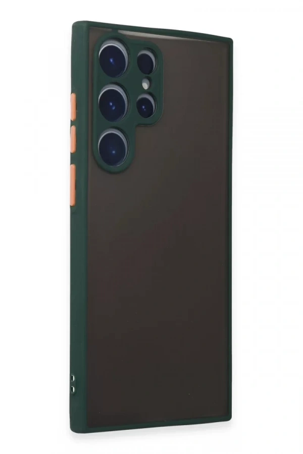 Samsung Galaxy S22 Ultra Kılıf Montreal Silikon Kapak - Yeşil