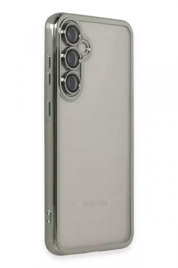 Samsung Galaxy S23 FE Kılıf Lensli Silikon - Gümüş