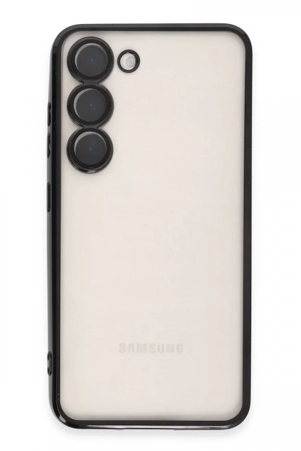 Samsung Galaxy S23 Kılıf Lensli Silikon - Siyah