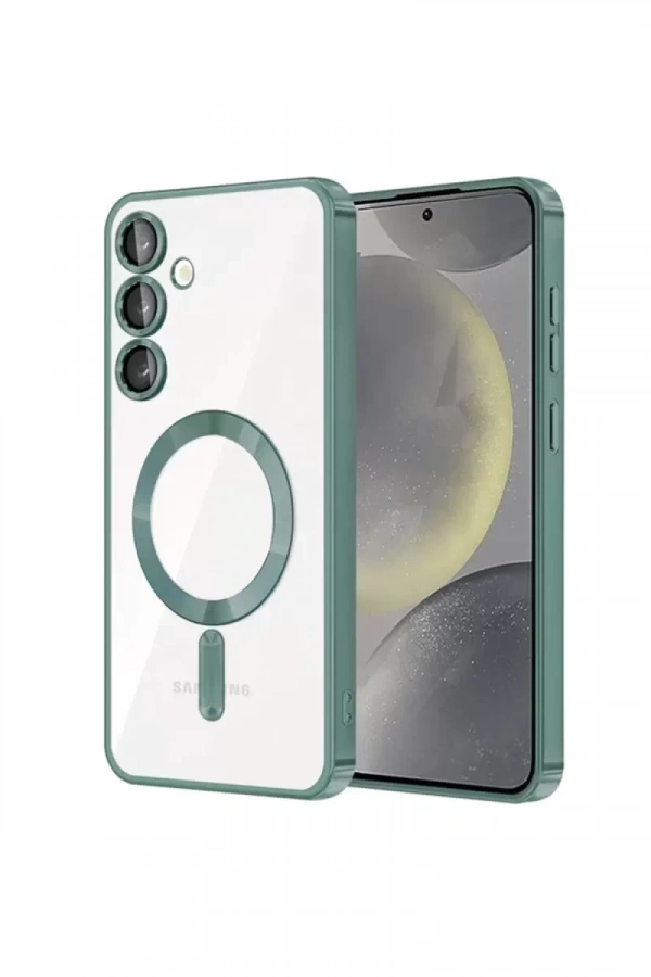 Samsung Galaxy S23 Plus Kılıf Kross Magneticsafe Kapak - Koyu Yeşil