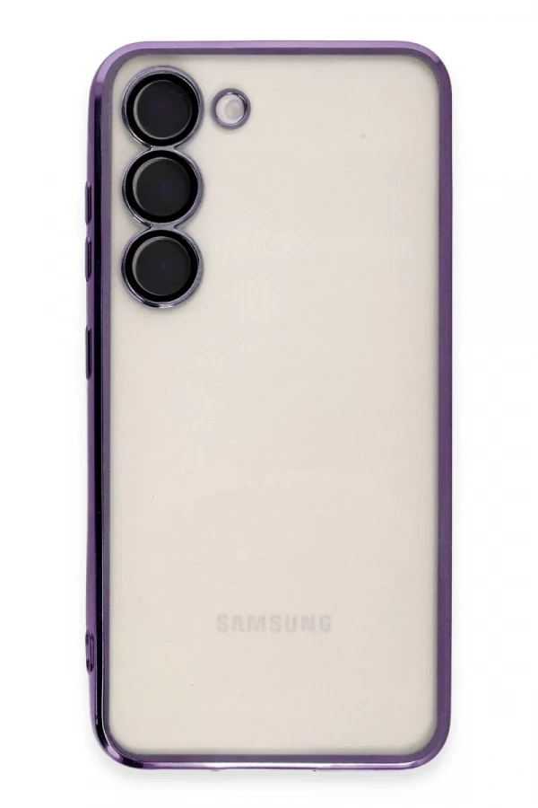 Samsung Galaxy S23 Plus Kılıf Lensli Silikon - Mor
