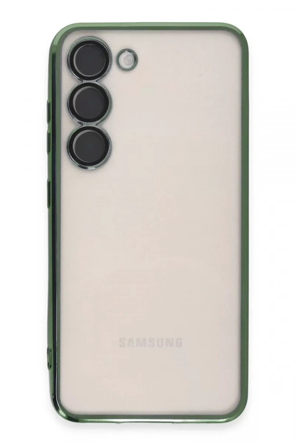 Samsung Galaxy S23 Plus Kılıf Lensli Silikon - Yeşil
