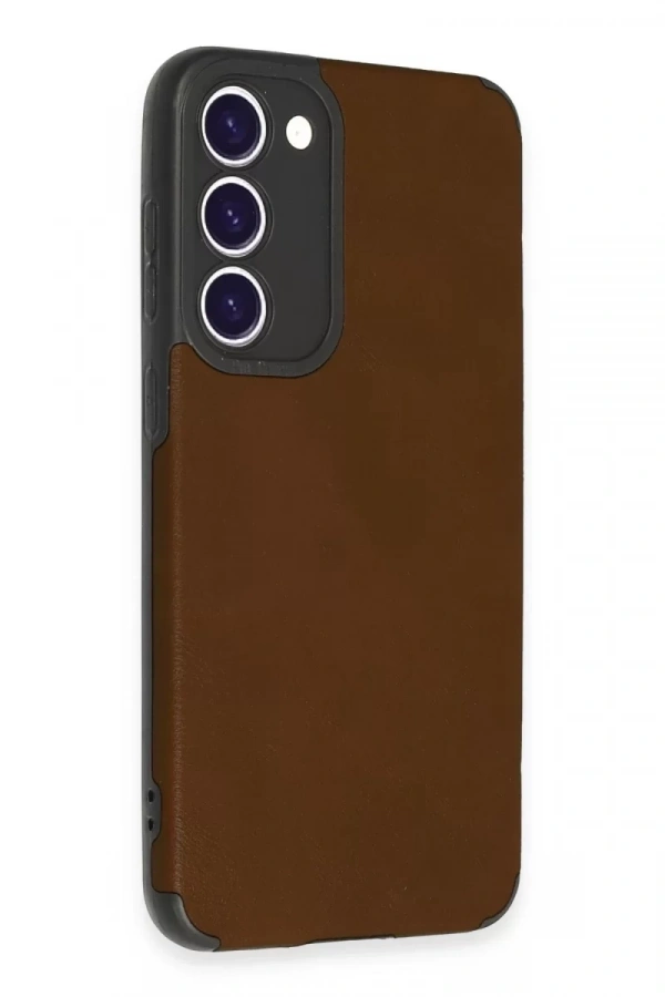Samsung Galaxy S23 Plus Kılıf Loop Deri Silikon - Kahverengi