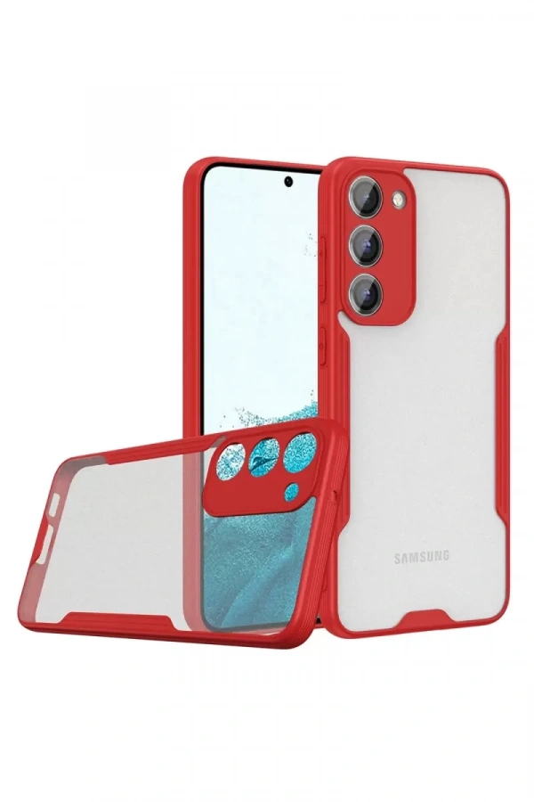 Samsung Galaxy S23 Plus Kılıf Platin Silikon - Kırmızı
