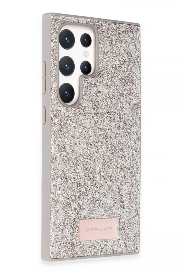 Samsung Galaxy S23 Ultra Bright Simli Kapak - Gold