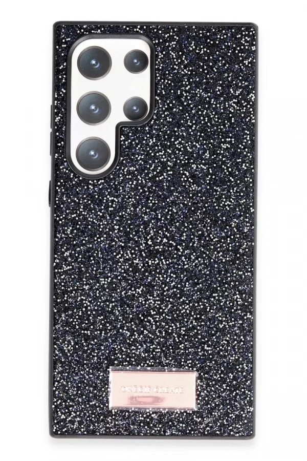 Samsung Galaxy S23 Ultra Bright Simli Kapak - Siyah