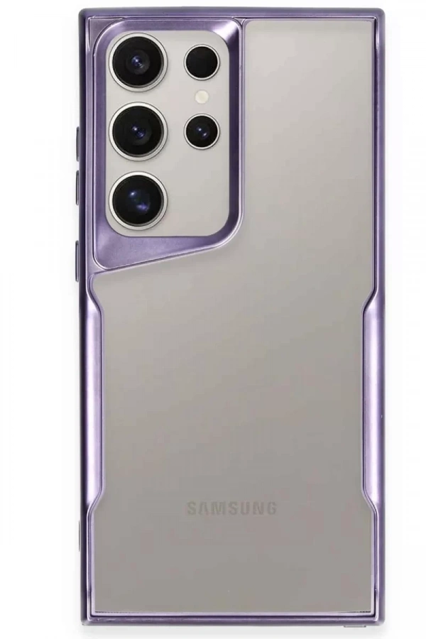 Samsung Galaxy S23 Ultra Kılıf Boyi Silikon Kapak - Derin Mor