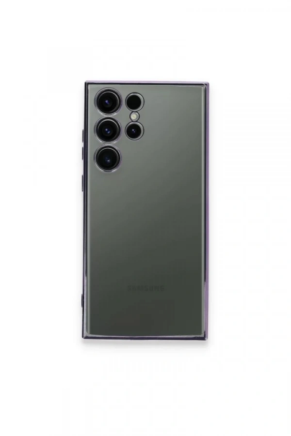 Samsung Galaxy S23 Ultra Kılıf Lensli Silikon - Mor