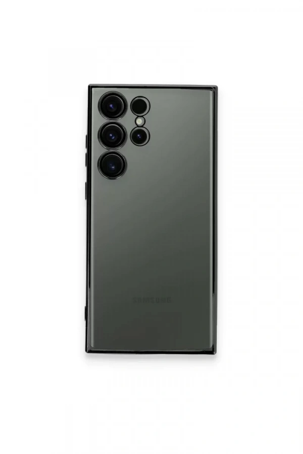 Samsung Galaxy S23 Ultra Kılıf Lensli Silikon - Siyah
