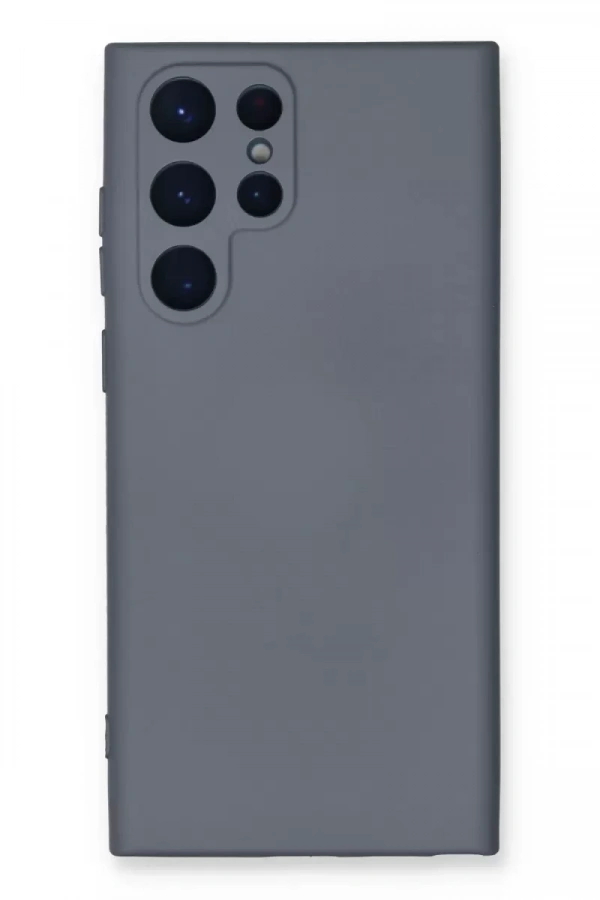 Samsung Galaxy S23 Ultra Kılıf Nano içi Kadife Silikon - Gri