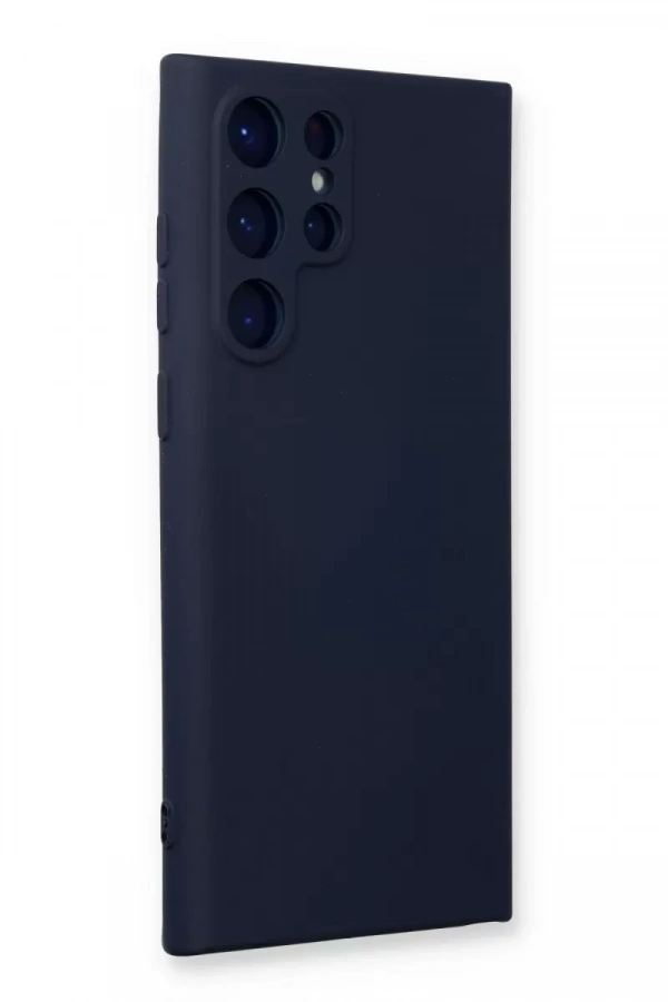 Samsung Galaxy S23 Ultra Kılıf Nano içi Kadife Silikon - Lacivert