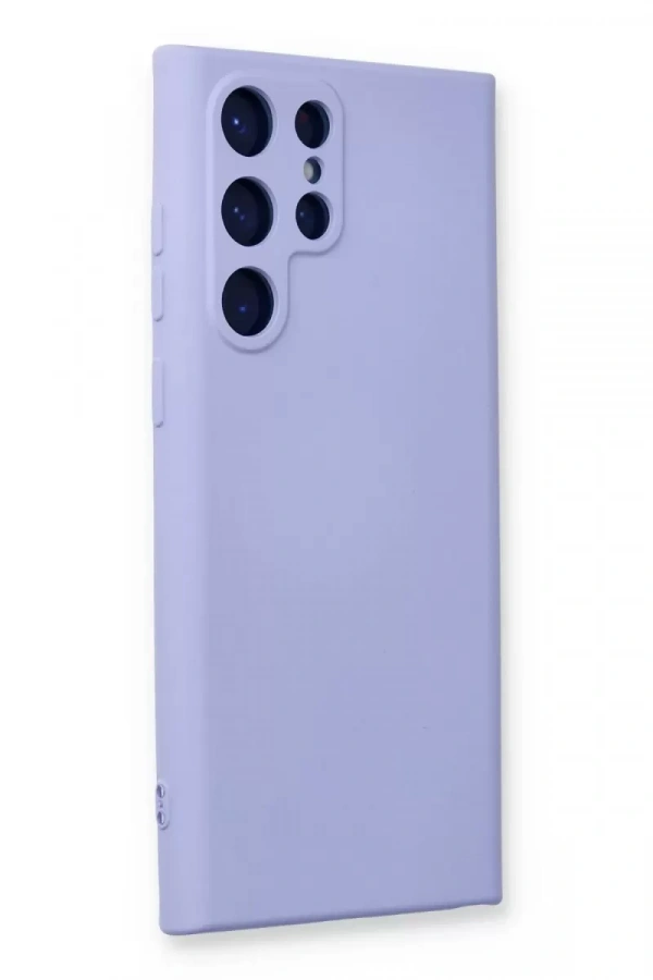 Samsung Galaxy S23 Ultra Kılıf Nano içi Kadife Silikon - Lila