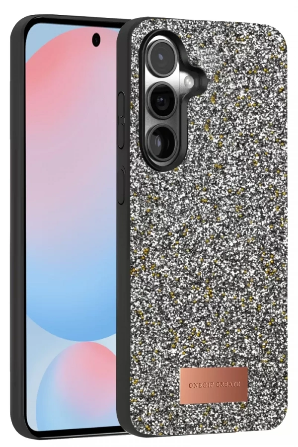 Samsung Galaxy S24 Bright Simli Kapak - Gold