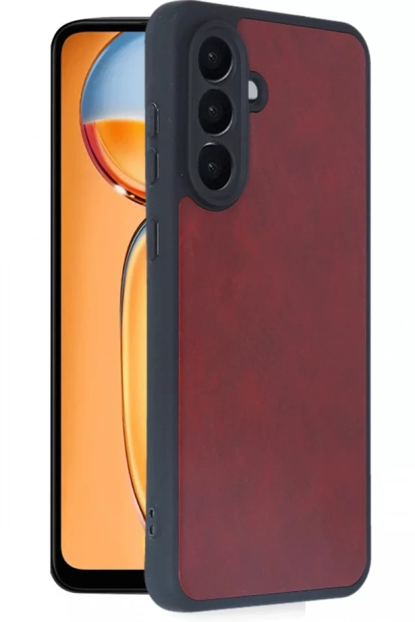 Samsung Galaxy S24 FE Kılıf Aras Deri Kapak - Bordo