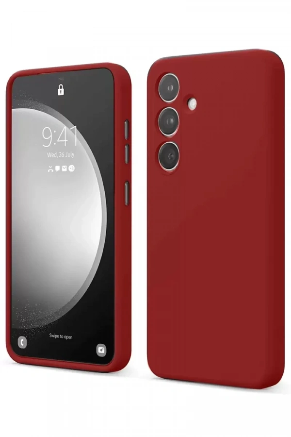 Samsung Galaxy S24 FE Kılıf First Silikon - Kırmızı
