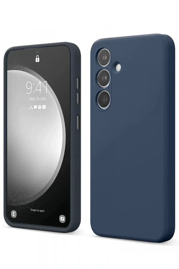 Samsung Galaxy S24 FE Kılıf First Silikon - Lacivert