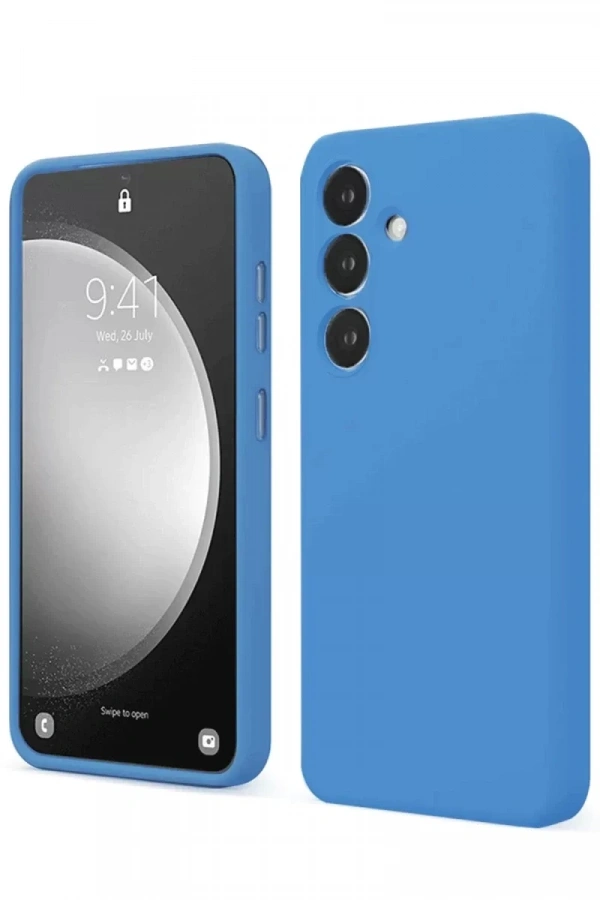 Samsung Galaxy S24 FE Kılıf First Silikon - Mavi