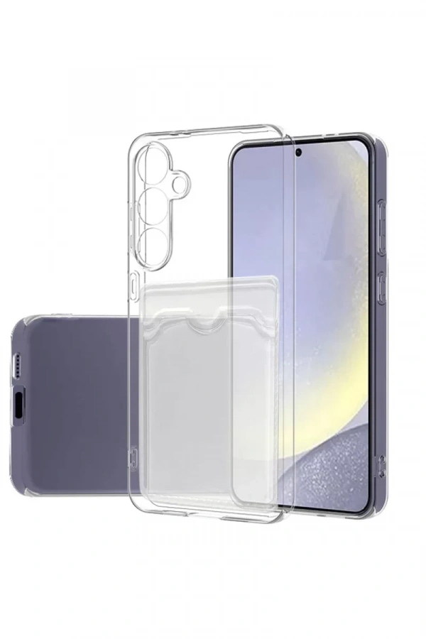 Samsung Galaxy S24 FE Kılıf Kart Şeffaf Silikon - Şeffaf