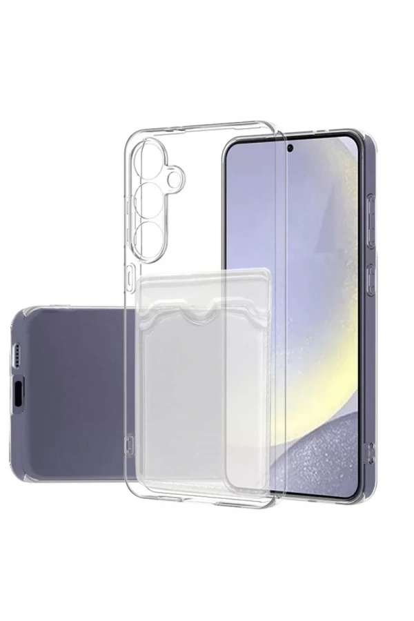 Samsung Galaxy S24 FE Kılıf Kart Şeffaf Silikon - Şeffaf