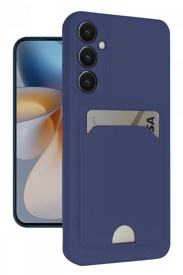 Samsung Galaxy S24 FE Kılıf Kelvin Kartvizitli Silikon - Lacivert