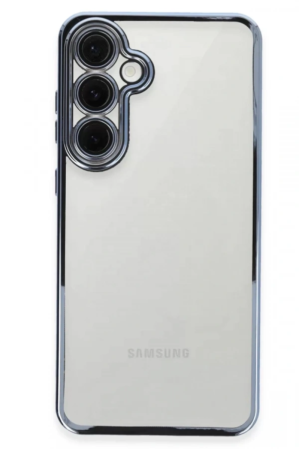 Samsung Galaxy S24 FE Kılıf Lensli Silikon - Lacivert