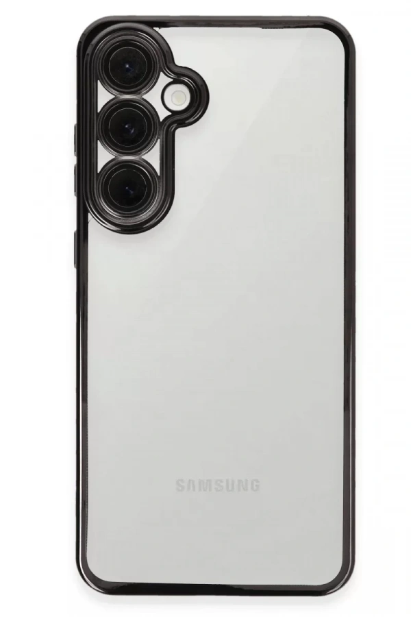 Samsung Galaxy S24 FE Kılıf Lensli Silikon - Siyah