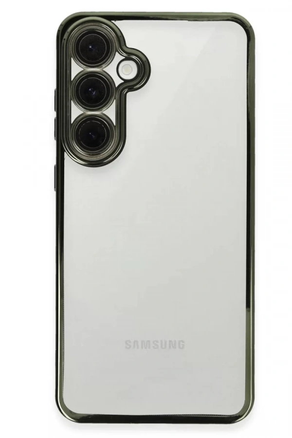 Samsung Galaxy S24 FE Kılıf Lensli Silikon - Yeşil