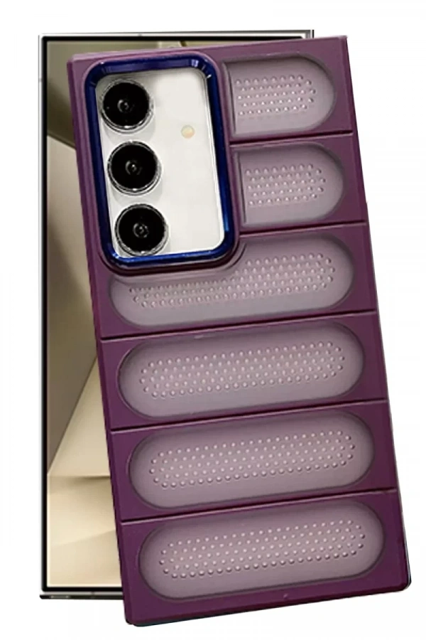 Samsung Galaxy S24 Kılıf Airmax Silikon Kapak - Derin Mor