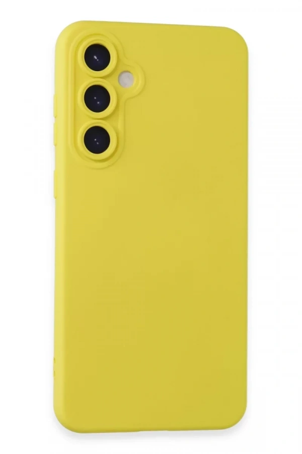 Samsung Galaxy S24 Kılıf Nano içi Kadife Silikon - Sarı