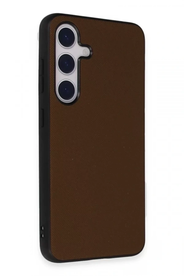 Samsung Galaxy S24 Kılıf Taft Kapak - Kahverengi