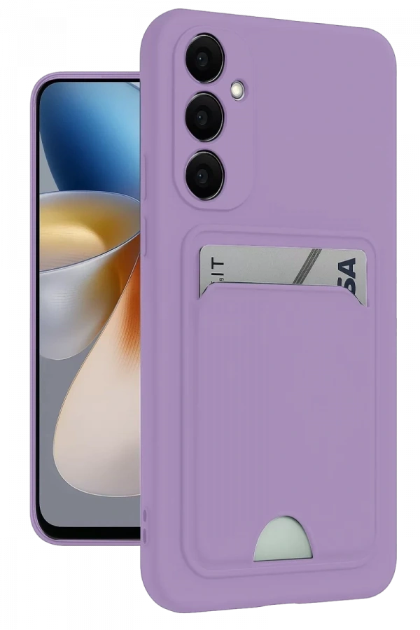 Samsung Galaxy S24 Plus Kelvin Kartvizitli Silikon - Lila