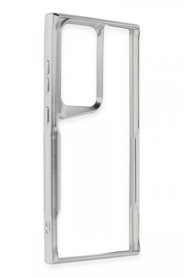 Samsung Galaxy S24 Ultra Kılıf Boyi Silikon Kapak - Gümüş