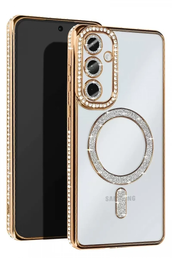 Samsung Galaxy S25 Edge Joke Simli Magneticsafe Kılıf - Gold