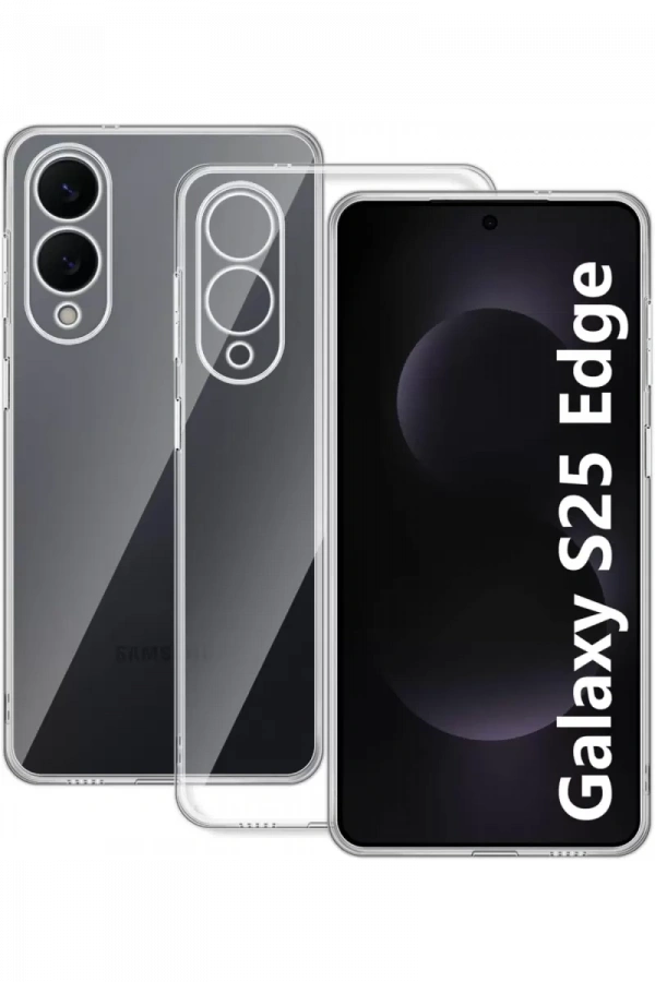 Samsung Galaxy S25 Edge Kılıf Lüx Şeffaf Silikon