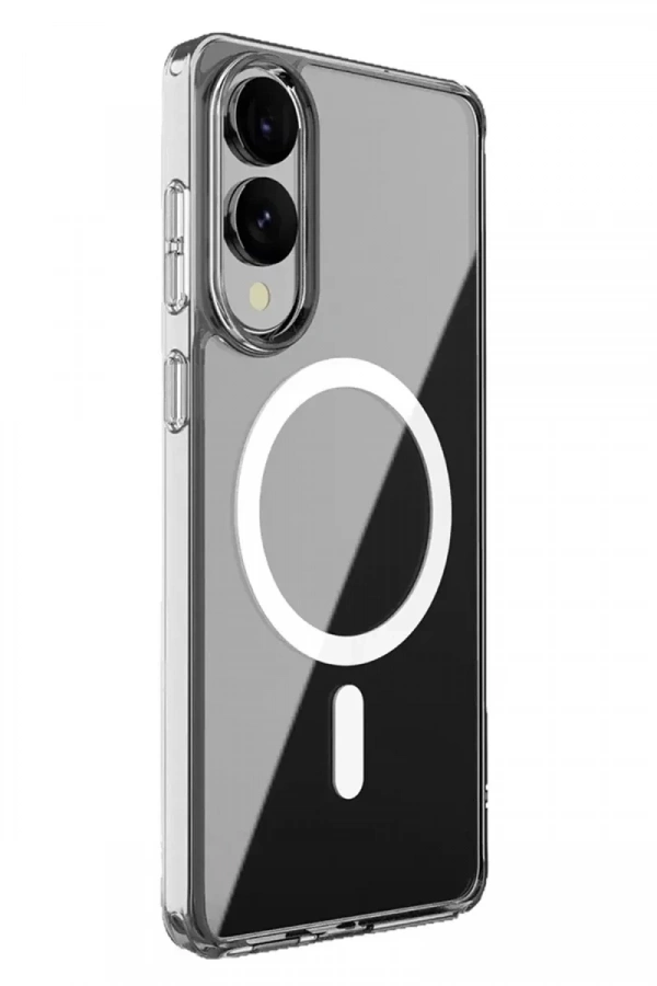Samsung Galaxy S25 Edge Kılıf Magneticsafe Şeffaf Silikon - Şeffaf