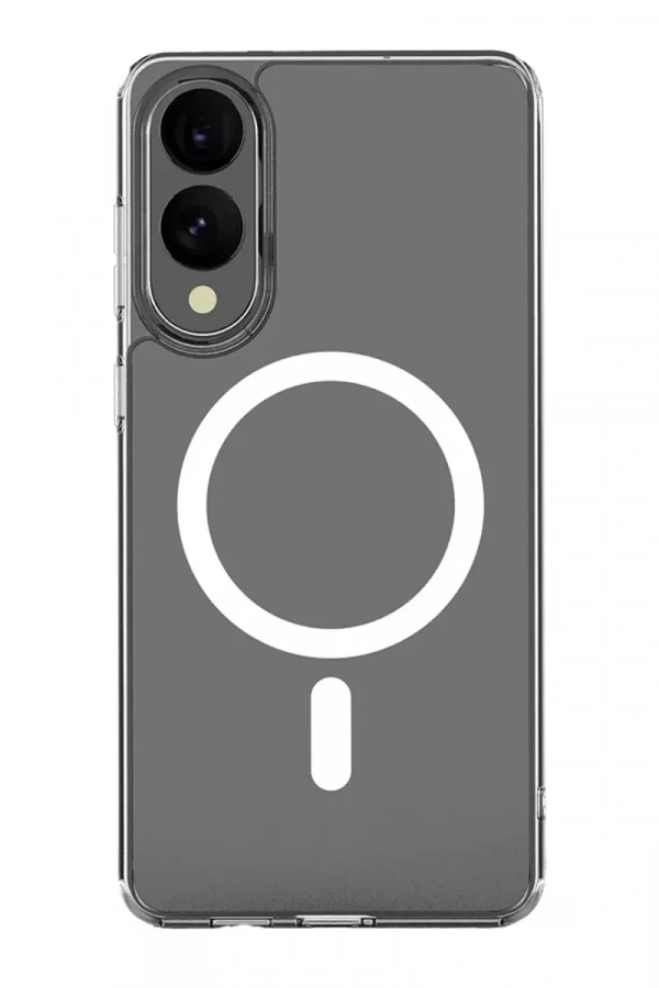 Samsung Galaxy S25 Edge Kılıf Magneticsafe Şeffaf Silikon - Şeffaf