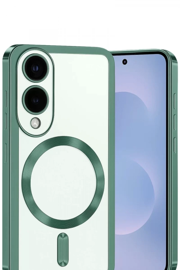 Samsung Galaxy S25 Edge Kross Magneticsafe Kapak - Koyu Yeşil