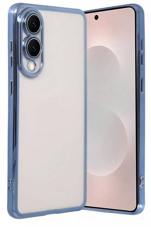 Samsung Galaxy S25 Edge Lensli Silikon - Açık Mavi