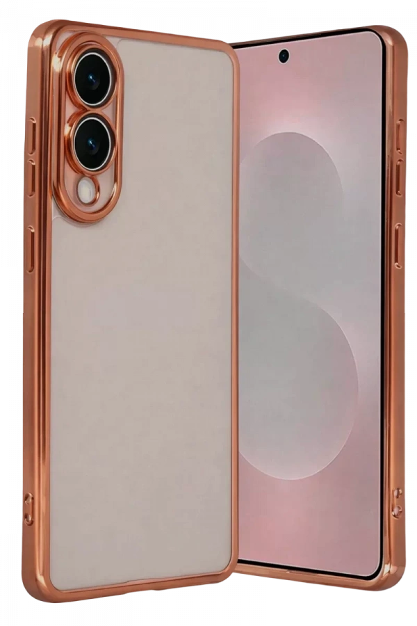 Samsung Galaxy S25 Edge Lensli Silikon - Çöl Titanyum