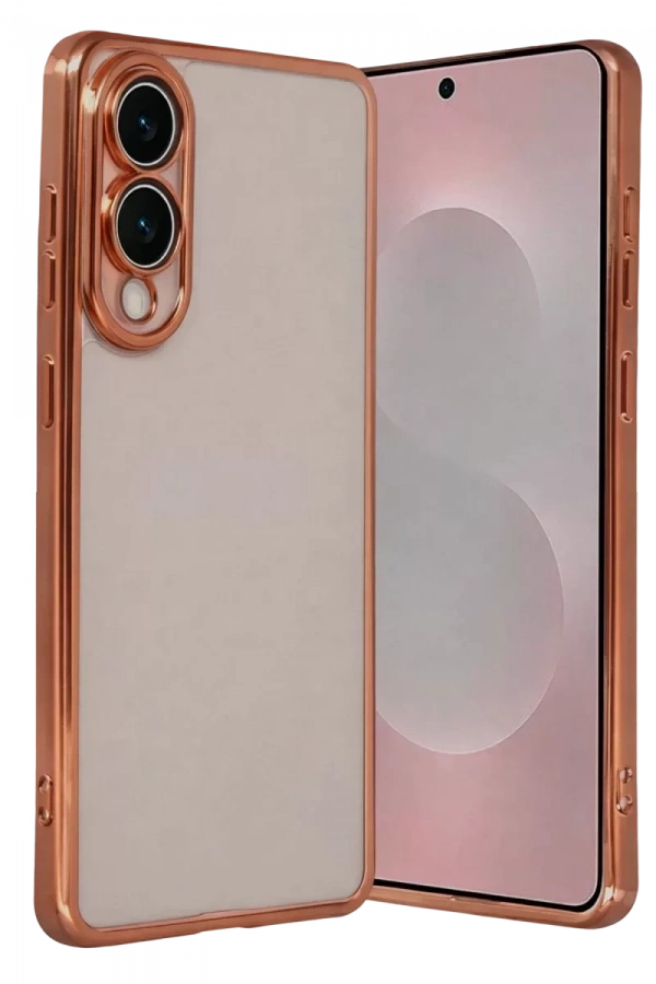 Samsung Galaxy S25 Edge Lensli Silikon - Çöl Titanyum