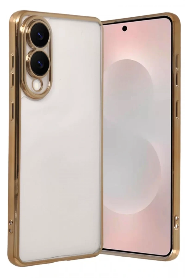 Samsung Galaxy S25 Edge Lensli Silikon - Gold