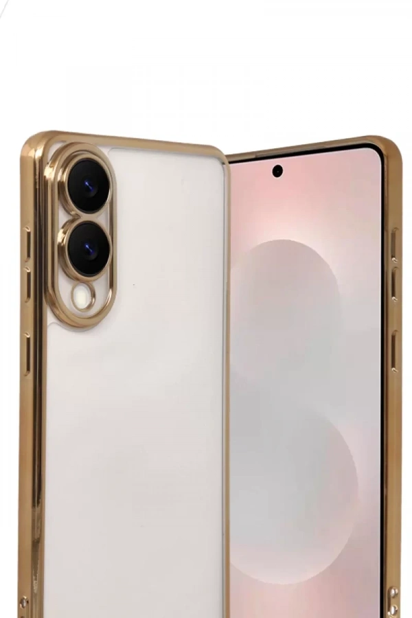 Samsung Galaxy S25 Edge Lensli Silikon - Gold