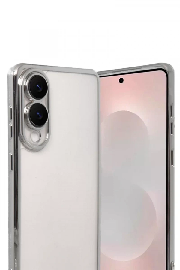 Samsung Galaxy S25 Edge Lensli Silikon - Gümüş