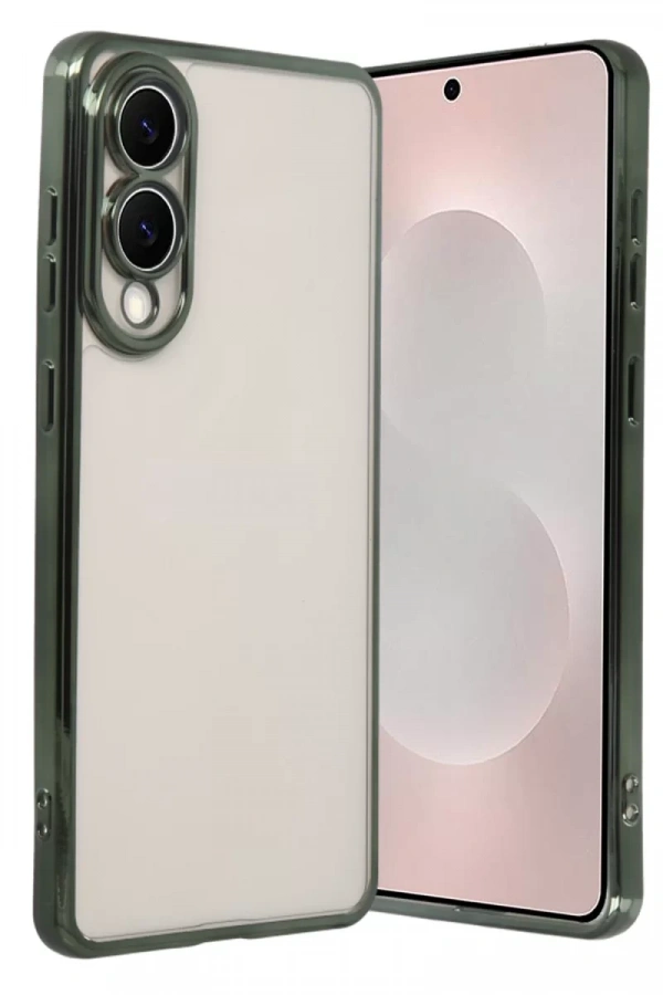 Samsung Galaxy S25 Edge Lensli Silikon - Yeşil