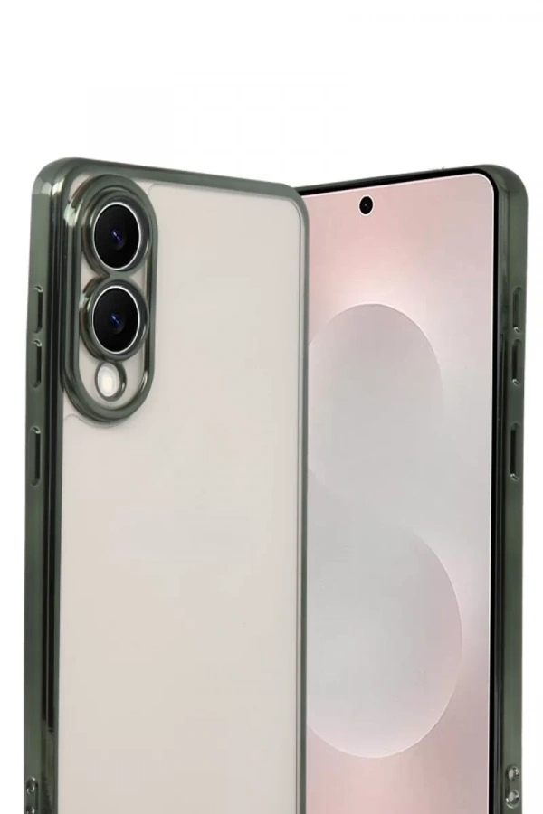 Samsung Galaxy S25 Edge Lensli Silikon - Yeşil