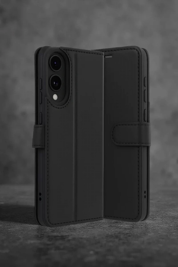 Samsung Galaxy S25 Edge Trend S Plus Kapaklı Kılıf - Siyah