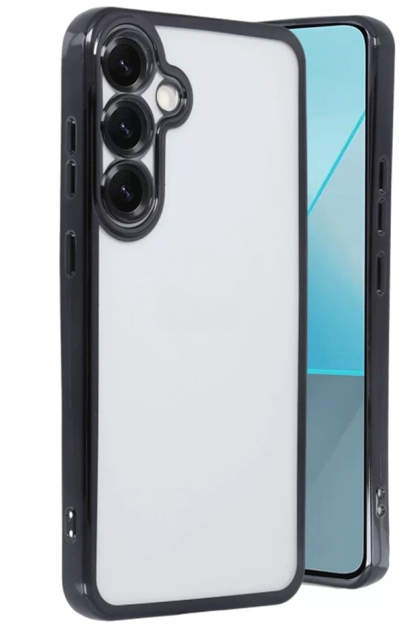 Samsung Galaxy S25 Kılıf Lensli Silikon - Siyah