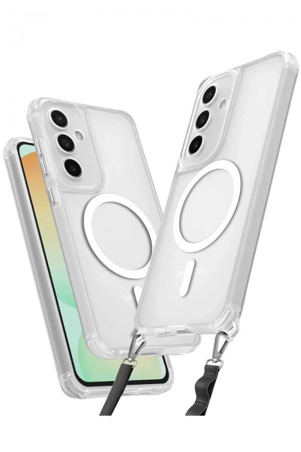 Samsung Galaxy S25 Plus Kılıf Enka Magsafe Silikon Kılıf - Şeffaf