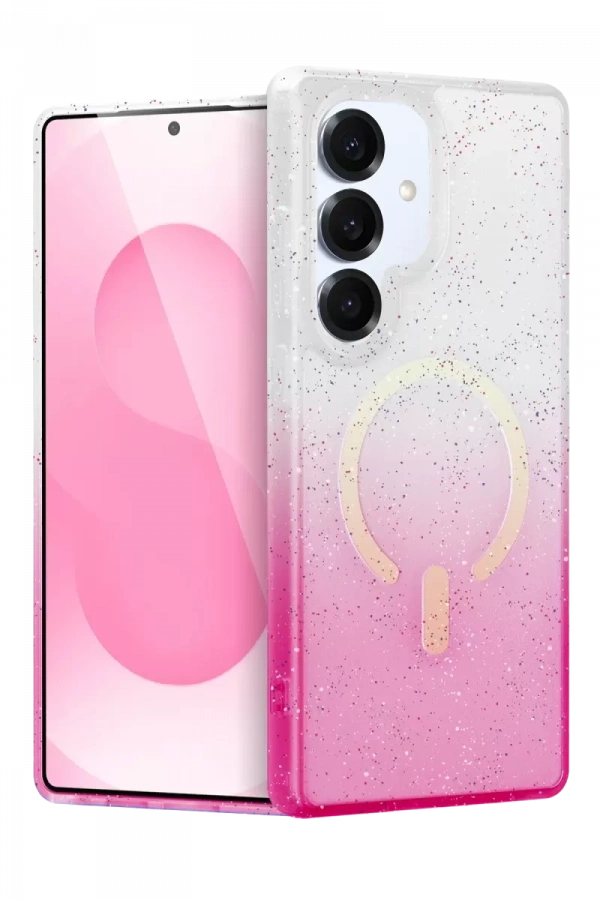 Samsung Galaxy S25 Plus Pummel Shiny Magsafe Kapak - Pembe